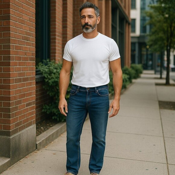 ASOS Other - New Asos Design Mens Size 34 x 34 Blue Pockets Boot Cut Denim Jeans